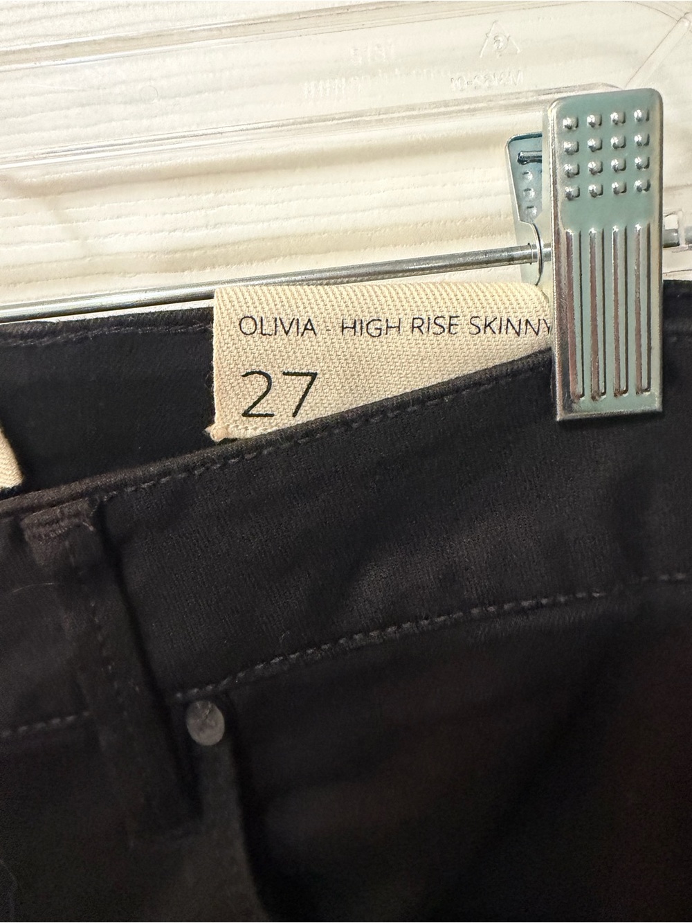 NWT Anthropologie Unpublished Olivia High Rise Black Skinny Jeans Sz 27 - Picture 5 of 7
